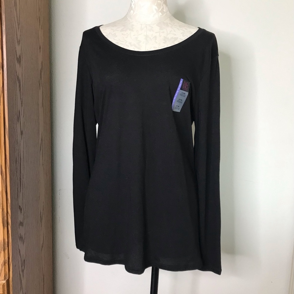 No Boundaries Black Crew Neck Long Sleeve Tshirt size XXL